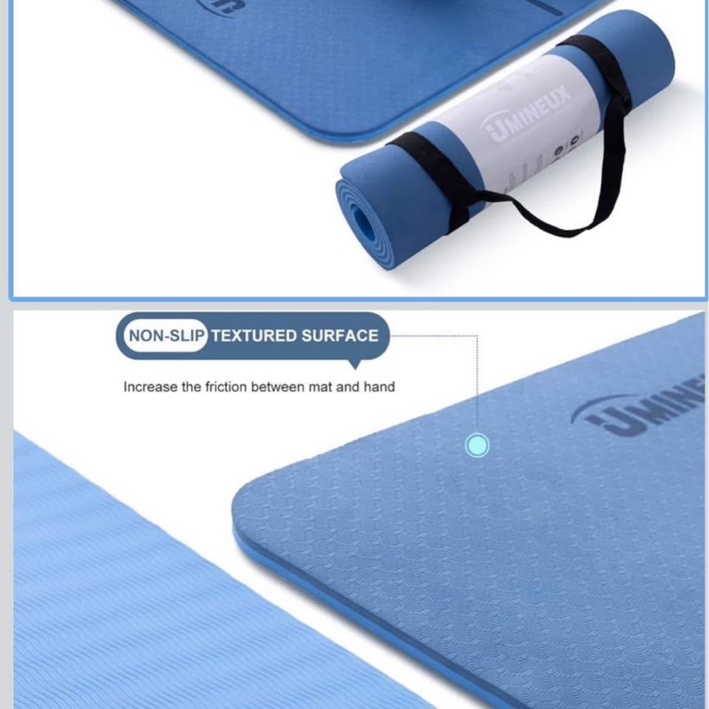 mine Blue Textured Yoga Mat